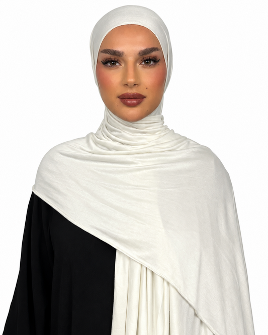 Jersey Hijab - White
