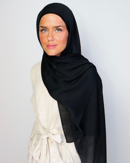 Modal hijab - Black